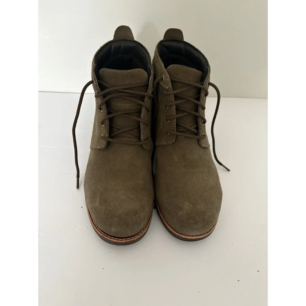 Worx Red Wing Women's 10 Khaki Green Leather Work Chelsea Boots
